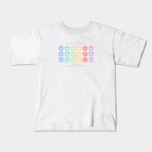 Mental Health Matters | Retro Flowers Peach Candy Kids T-Shirt